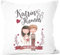 SpecialMe® personalisierbares Kissen zur Hochzeit mit Namen und Datum Ehepaar Hochzeitsgeschenk Kissenhülle weiß Unisize