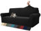 MAXIJIN Jacquard Sofabezug 3 Sitzer 1 Stück Couch Bezug rutschfest Schonbezug Sofa für Wohnzimmer Stretch-bezüge für Hunde Haustiere mit Anti-Rutsch-Schäume (3 Sitzer, Schwarz)