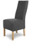 SCHEFFLER-Home Stuhlhussen Stretch Luna-Lang/Stuhlüberzug 4er Set Anthrazit/elastische Flanell Stuhlabdeckungen/Stuhlhussen Schwingstühle/Spann-Bezug Stuhl Überwurf als eleganter Schonbezug