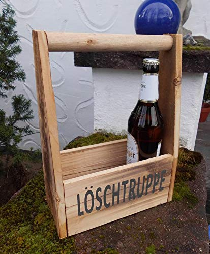 Deko-Impresion Löschtruppe Bierkasten Flaschenträger Holzkiste Weinregal 23,5 cm