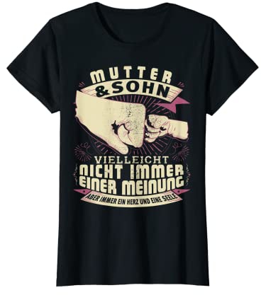 Mama Mutter Sohn Partnerlook Muttertag Geburtstag Geschenk T-Shirt