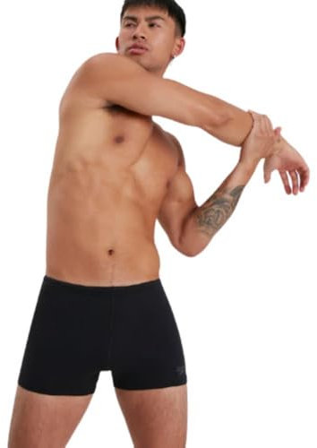 Speedo Men's Eco Endurance+ Aquashort Swiming Trunks | Chlorine Resistant | Recycled Fabric | Swim FitneS | Training | Holiday, Black, 4040