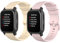 Kobmand für Garmin Venu Armband,Weiches Silikon Armbänder Ersatzarmband für Garmin Venu/Venu Sq/Sq Music (Rosa+Beige)
