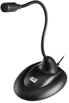 Adesso Xtream M1 Desktop Omnidirectional Gooseneck Microphone, Black