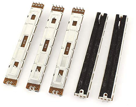 NEW LON0167 5Pcs Fader Mixer Gerade Schiebepotentiometer 10K Ohm Linear 100mm Reise 6 Terminals(5Pcs Fader Mixer Straight Slide Potentiometer 10K Ohm Linear 100mm Travel 6 Terminals