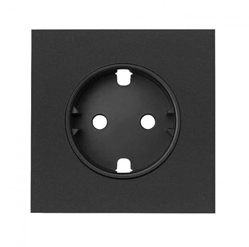 Simon 100 | Tapa para la enchufe schuko negro mate 10000041-238