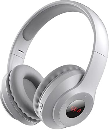 kamapulo FM Radio Headphones, Hearing Protection Headset, USB C Rechargeable 1500mAh Battery- 50H+ Hrs Playtime, Safety Earmuffs Ear Protector for Mowing, Jogging, Work (White)