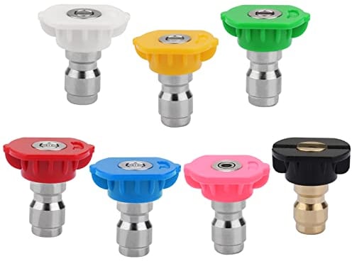 7 Pezzi Adattatore per Idropulitrice ad Alta Pressione, Ugelli a Connessione Rapida da 1/4 Sono Utilizzati Principalmente per la Pulizia Dell'auto e Il Giardinaggio