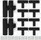 Bwintech 12 Stück 50MM Kabinettgriff Mattschwarz Schrank Pull Griffe, Modisch Edelstahl Quadrat Griffe, Schrankgriffe, mit 48 Schrauben, für Küchen,Schubladen, Schrank, Möbel