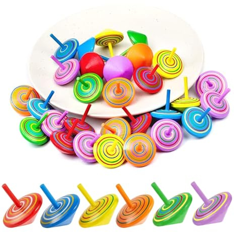 Kreisel für Kinder,Spielzeug Kreisel,Farbe Malkreisel,Kreisel,Holzkreisel,Kreisel aus Holz,Holzkreisel Spielzeug,Kreisel Kinder,Kreisel Holz,für Partydekoration,Freizeitspielzeug,30Pcs