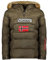 Geographical Norway Bilboquet Men - Parka Passe Tete Chaude Homme Automne Hiver - Manteau Impermeable Deperlant Capuche Fourrure - Blouson Coupe Vent Veste - Hommes (Kaki XXL-Taille 5)