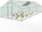 Cecaylie Hühnerstall Katzengehege Outdoor Freigehege 3x6x2m, Verzinkter Stahl Gehege, PVC-beschichtetes Schatten Dach für Geflügel, Kaninchen, Hunde