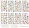 WANDIC Rub-On-Transfer-Aufkleber, 16 Blatt, 4 Stile, Frühlings-Themen-Aufkleber, Blume, Pflanze, Schmetterling, ästhetische Dekoration, Transfer-Aufkleber für Scrapbook, Tagebuch, Planer, Album