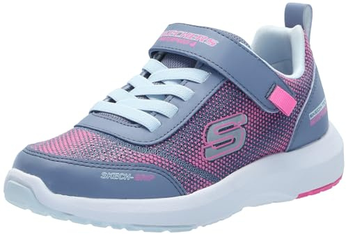 Skechers Mädchen Dynamic Tread Journey Time Sneaker, Anthrazit-Synthetik-rosa Rand, 1.5 UK Child
