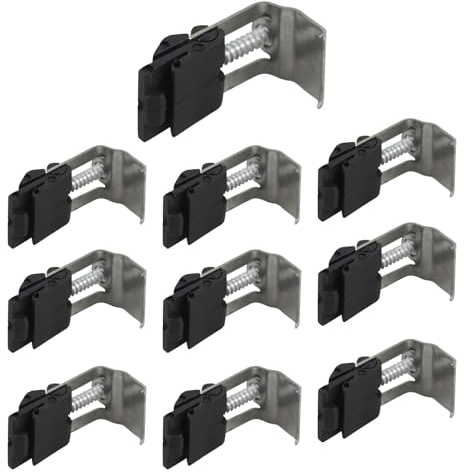 10 clips de montaje para fregadero, clips de fijación para fregadero, clips de arco ajustables, para fregaderos de acero inoxidable, pinzas de montaje de instalación, hardware de reparación para