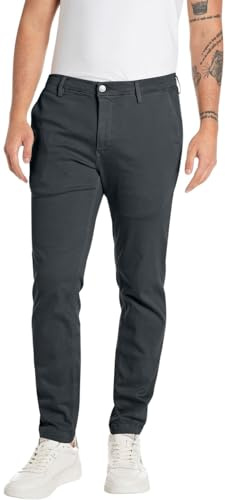Replay Herren Chino Zeumar Slim-Fit Hyperflex X-Lite mit Stretch, Blau (Petrol Blue 095), 36W / 30L