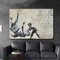 ZHUOYA Boy Beat Rival Banksy Wandkunst, Graffiti-Poster, Gemälde, Judo-Straßenkunst, Wandbilder, Leinwanddrucke, moderne Raumdekoration, 80 x 120 cm, rahmenlos
