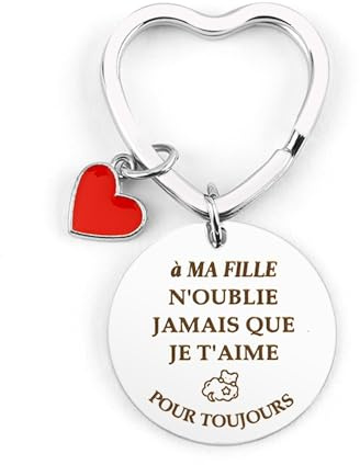 Bluckincle Cadeau Ado Fille,Porte Clef Fille,A Ma Fille,Idee Cadeau Ado Fille,Cadeau Fille,Cadeau Ado,Cadeau Pour Ma Fille