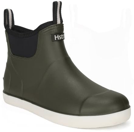 Yenxapei Gummistiefel Herren, Anti-Rutsch und Wasserdicht Kurz Halbhoch Stiefeletten Chelsea-Stiefel,Bequem Atmungsaktiv Mode Regenschuhe Arbeitsstiefel