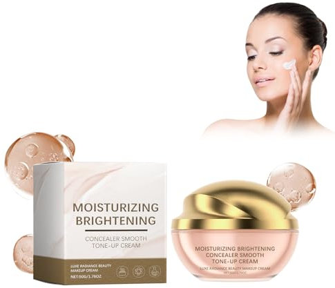 Feuchtigkeitsspendende Concealer Creme, Smooth Tone-Up Cream, Concealer Beauty Cream, Beauty Skin Plain Cream, Refreshing Concealer Invisible Pores Lazy Cream, 50 G