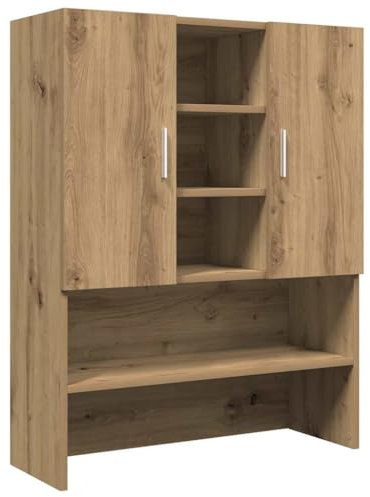 vidaXL Mobile per Lavatrice Rovere Artigianale 70,5x25,5x90 cm, mobiletto per lavatrice, mobiletto per lavanderia, armadio bagno, mobili per lavatrice