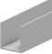 6 piezas de 1000x18x20mm (6 metros), Perfil embellecedor de aluminio anodizado en forma U, ideal para paneles de contrachapado, policarbonato o aglomerado de 15mm o 16mm de espesor.