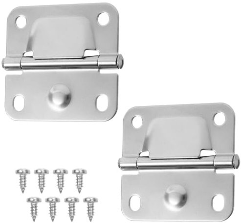 Gosknor 2pcs Cooler Hinges Kit for Coleman 5235 6262 6270, Stainless Steel Hinge Replacement Parts with 8 Screws Camping Ice Chest Accessories