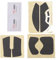 YiQinzcxg Grip Tape Skates Handgemachter Aufkleber Für DeathAdder HyperSpeed ​​Mouse Professional Nonslip Lizards Skin Suck Sweat Pad