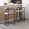 Ya-Home 2X Taburetes Altos de Cocina Modernos Sillas Bar de Terciopelo con Respaldo,Taburetes Altos de Mostrador con Patas Metálicas para Isla de Cocina/Restaurante,Gris