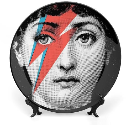 ROTOOY Lina Cavalieri - Piatto decorativo Fornaset, piatto decorativo da parete, misterioso piatto da parete, con staffa e gancio speciale a molla, 25,4 cm, S (5)