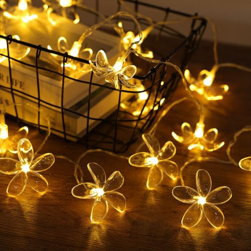 AOOTE LED Lichterkette Kirschblüten Deko, 3m 20 LED Cherry Blossom Lichterkette,Warmweiß Kirschblüten Deko Lichterketten für Innen, Garten Bäume,Terrasse