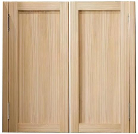 Porta Saloon in Legno, Porta a Battente Interno Porte Oscillanti da Bar per Ingresso Cucina Soggiorno Ufficio(Natural,W110xH90cm)