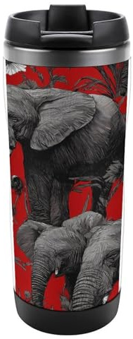 Alabama Elephants Stainless Steel Coffee Mug Reusable Travel Thermal Insulated Water Tumbler Gifts for Women Men
