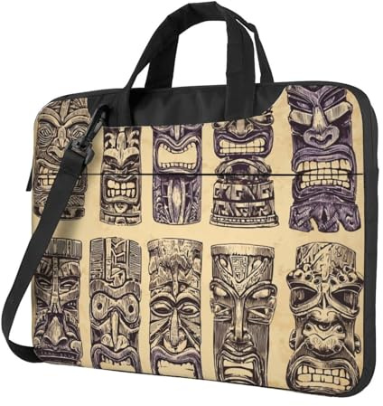 Laptop Bag 15.6 inch Shockproof Protective Cover Vintage Aloha Tiki Pattern Laptop Sleeve Case Computer Carrying Bag