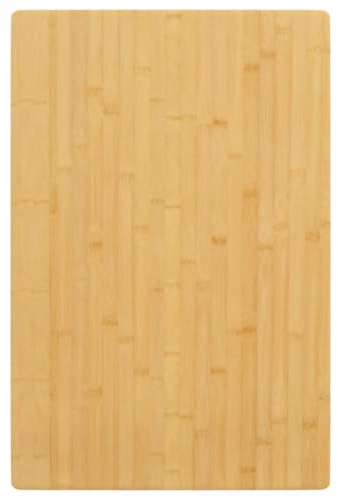 Piano D'appoggio in bambù Piano da Tavolo in Legno Massello con Finitura Verniciata Rettangolare Durevole per Tavolo da Pranzo Scrivania Progetti Fai da Te Uso Inter (40 x 60 x 4 cm)