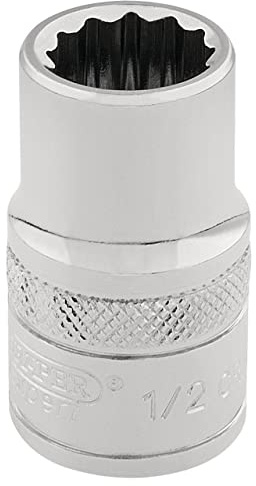 Draper 49387 Square Drive Hi-Torq 12 Points Socket 3/8 Length