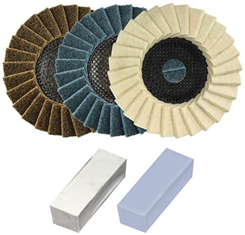 Dronco 6900041 5-teiliges Polierset, Durchmesser 125 mm
