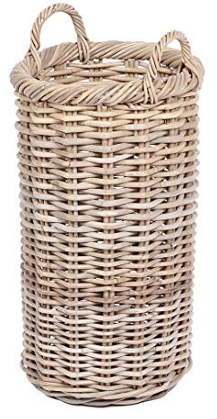 Grey Rattan Wicker Umbrella Hall Basket