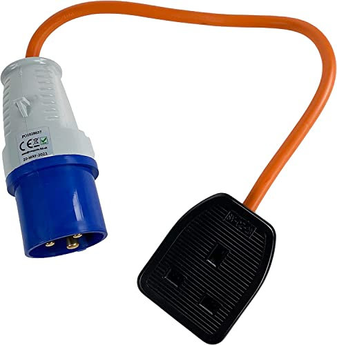 Netagon Caravan Motorhome Camping Adaptor Hook Up Leads Electrical Supply Cable Lead Industrial Mains Power (UK Trailing Socket)