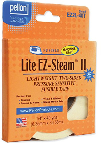 Pellon EZ-Steam II Lite Tape 0.25-inch x 40 yd, 1 Pack