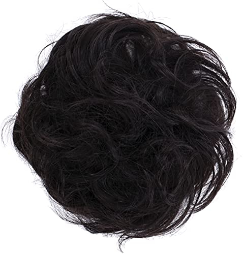 CAISHA 100% ECHTHAAR Haargummi Haarteil Haarverdichtung Zopf Haarband Haarschmuck Schwarzbraun H312g