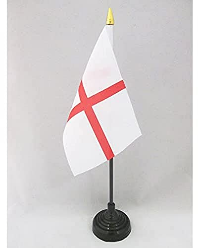 AZ FLAG - Tischflagge England - 15x10 cm Goldene Splitze - Englische Tischfahne 10 x 15 Cm - Flaggen