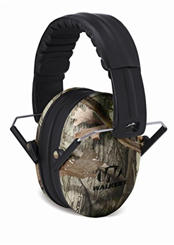 WALKER’S Youth Children’s Low Profile Lightweight Padded Headband Adjustable Folding Noise-Reducing Hearing Protection Earmuffs, Camo