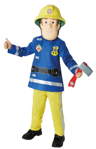 Rubie's Offizielles Feuerwehrmann Sam -Kostüm für Kinder 5-6