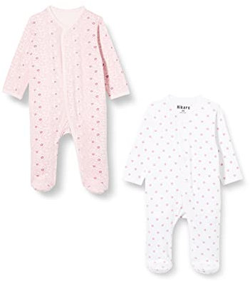 Hikaro Baby Sleepsuits with Long Sleeves and Feet, Lightrose (500), 1-2 Months