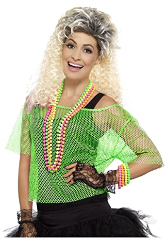 Smiffys Netzoberteil, Neongrün Halloween