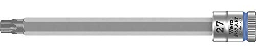 Wera 05003368001 8767 A HF Torx Zyklop Bitnuss mit 1/4 Zoll-Antrieb mit Haltefunktion, Blau, TX 27 x 100 mm