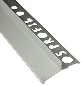 Alu Balkon Terrasse abtropf Profil Fliesenschiene Profil Schiene silber L300cm L-Profi 10mm kurze Blende
