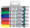Pébéo - Set de 6 marqueurs spécial tissu et textiles clairs, Feutres pour tissus et textiles, assortiment basique pointe ronde 1mm Multicolore