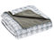 aqua-textil flauschige Kuscheldecke 150 x 200 cm grau Luxus Wendedecke Sofadecke Tagesdecke Fellimitat OEKO-TEX